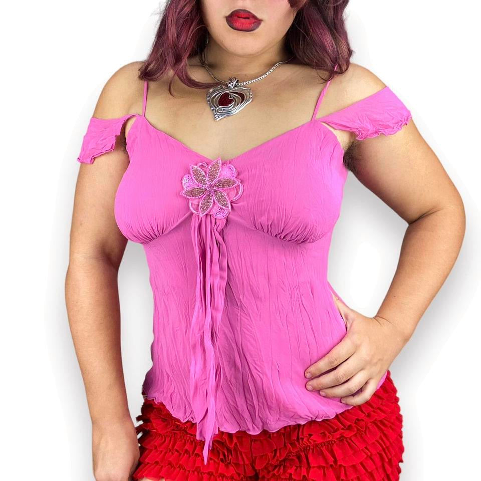 2000s Flower Fairy Babydoll Cami (S)