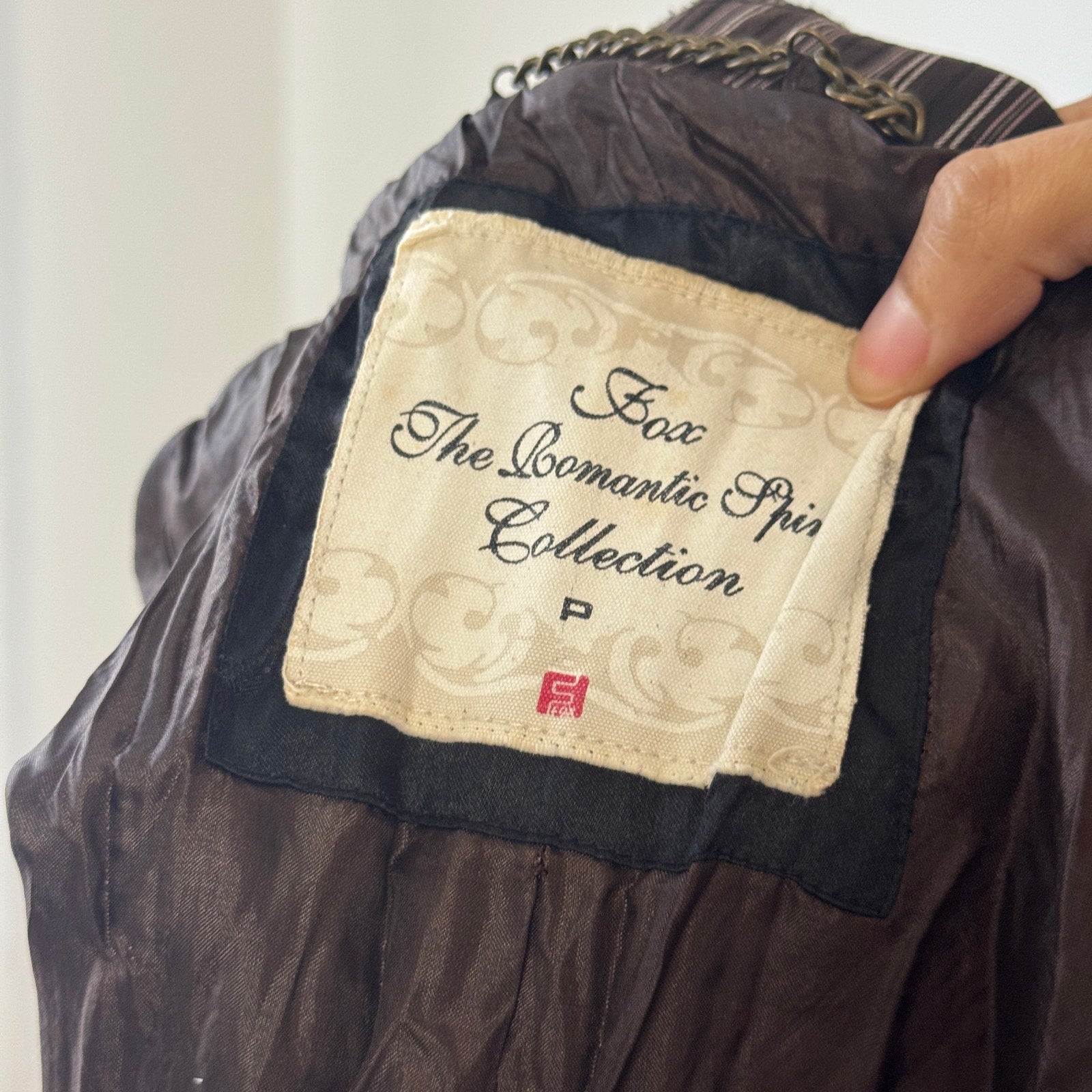 Vintage Herringbone Blazer with Patches (S/M)