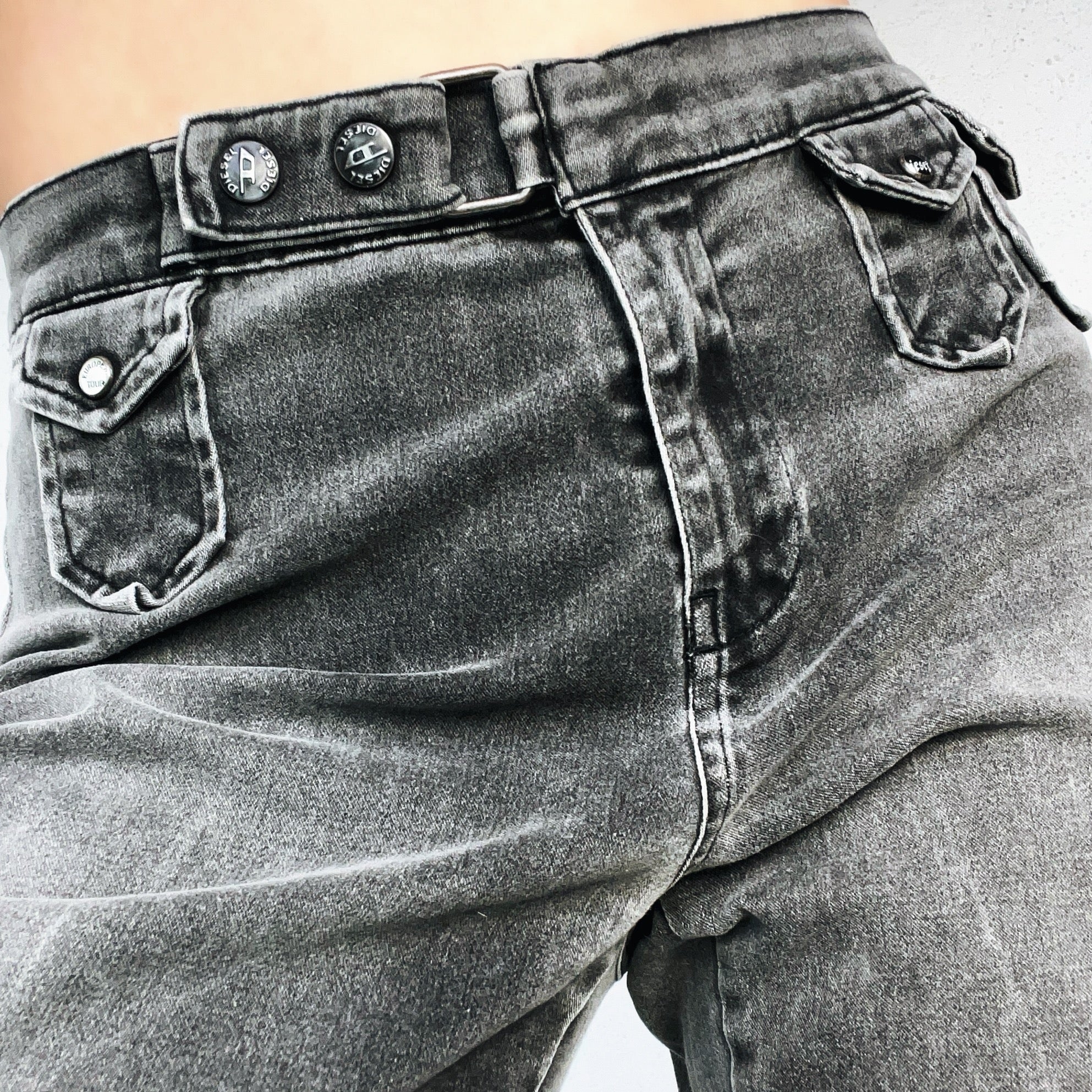 Diesel Gray Distressed Pants (M)