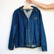 80s Denim Polo Jacket (XL)