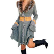 Raccoon Fur Duster Cardigan (M)