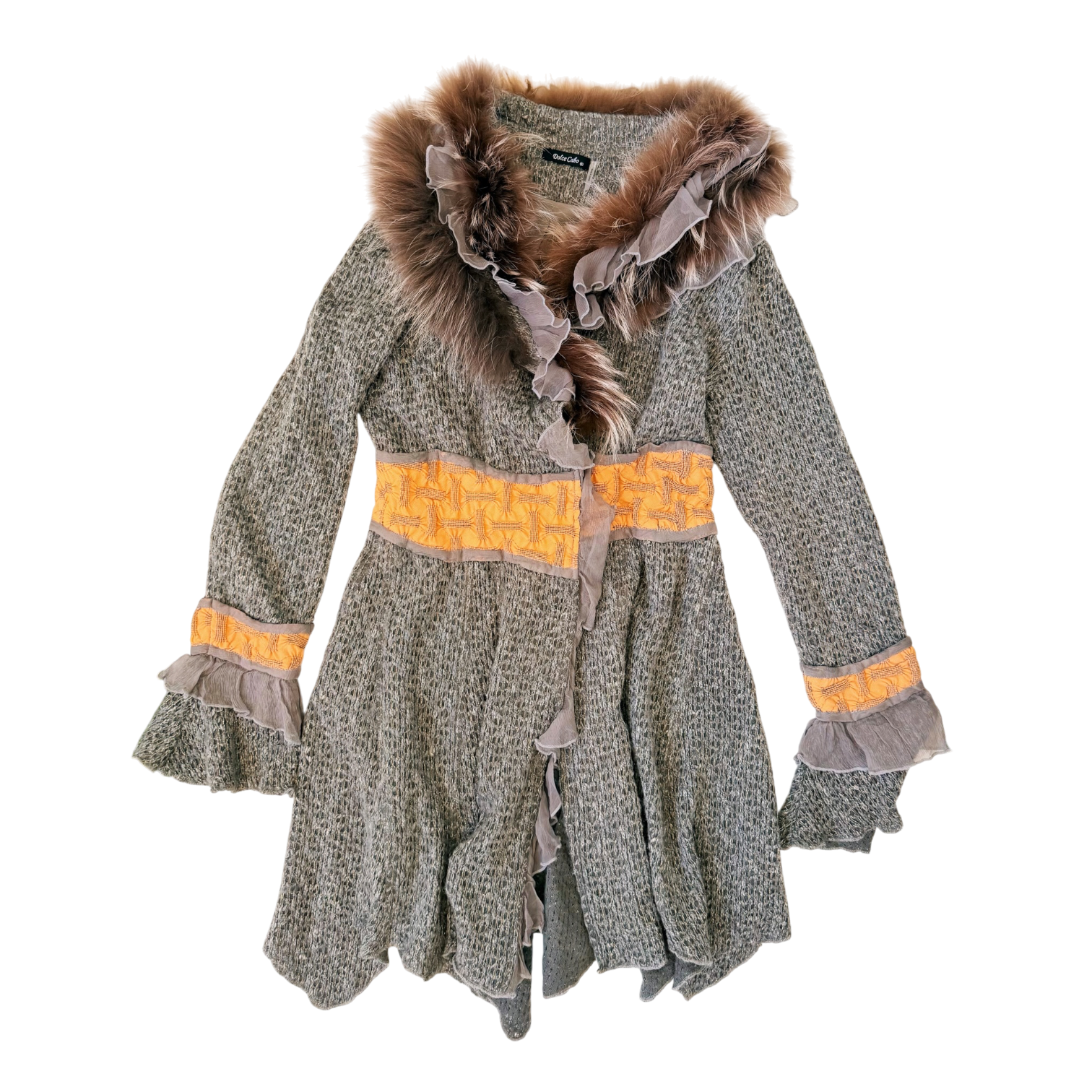 Raccoon Fur Duster Cardigan (M)