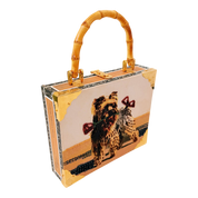 Beaded Terrier Box Purse