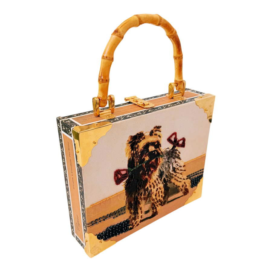 Beaded Terrier Box Purse