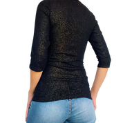 Vintage Sparkly Lace Up Top (XS)