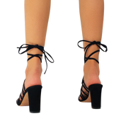 Vintage Manolo Blahnik Suede Lace Up Heels (5.5-6.5)