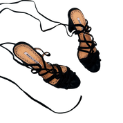 Vintage Manolo Blahnik Suede Lace Up Heels (5.5-6.5)