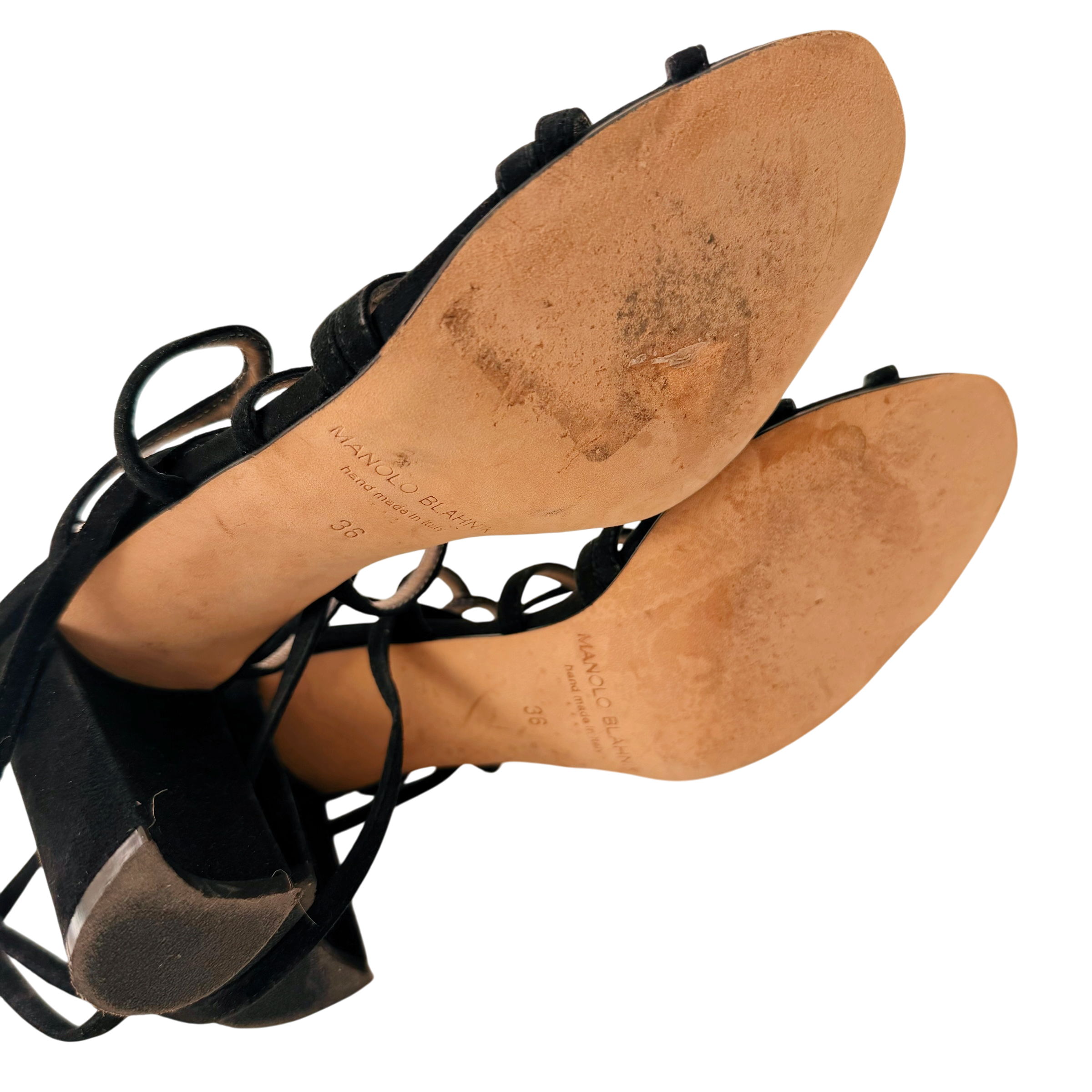 Vintage Manolo Blahnik Suede Lace Up Heels (5.5-6.5)
