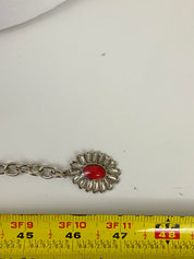 Red and silver stone concho belt