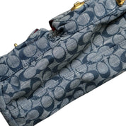Coach signature chambray cargo shoulder bag
