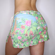 Y2K Tropical Mini Skirt (M)