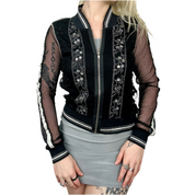 Designer Mesh Beaded Jacket (S)