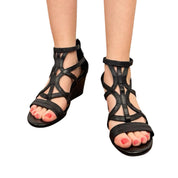2000s Genuine Leather Wedge Sandals (7)