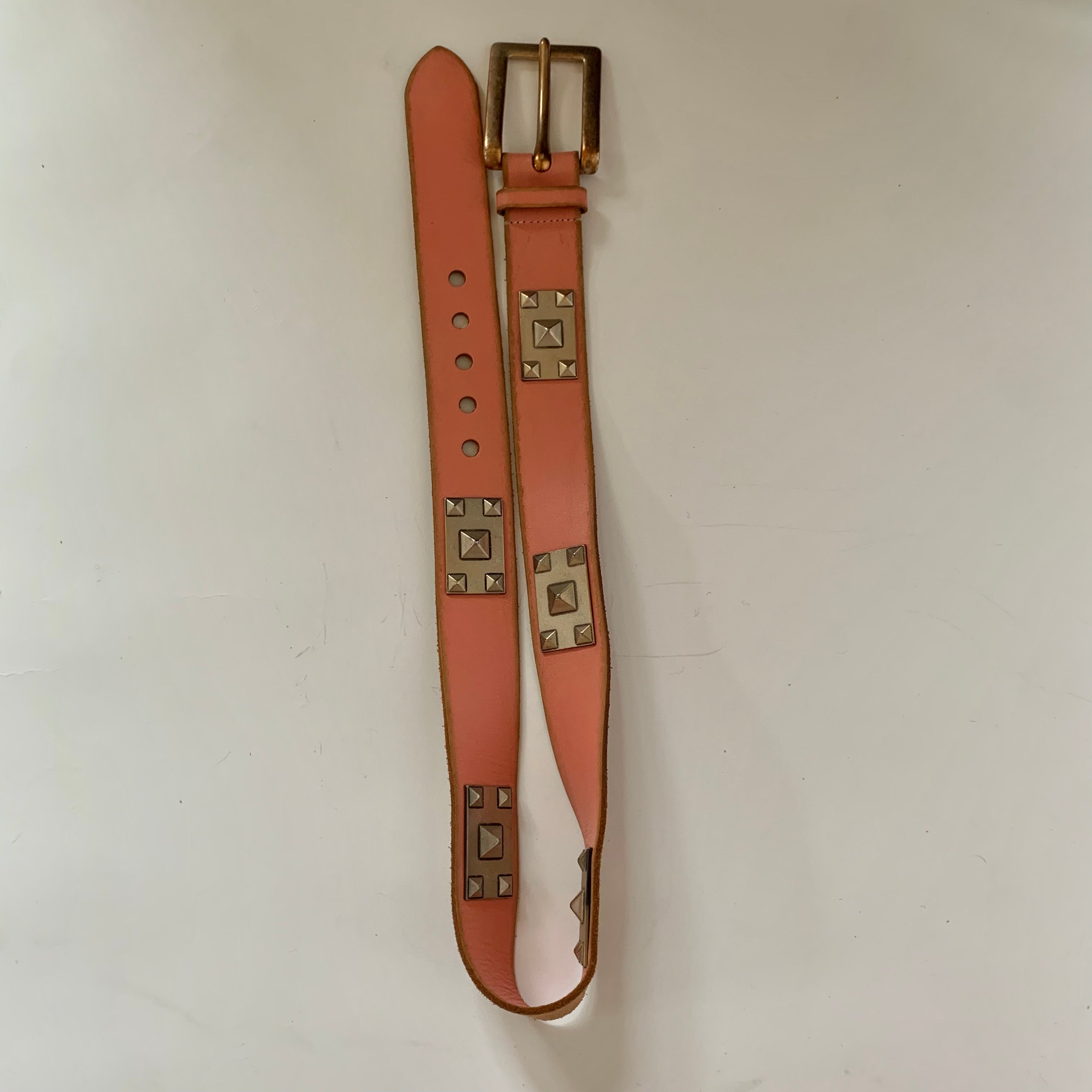 Coral Leather Belt (M)
