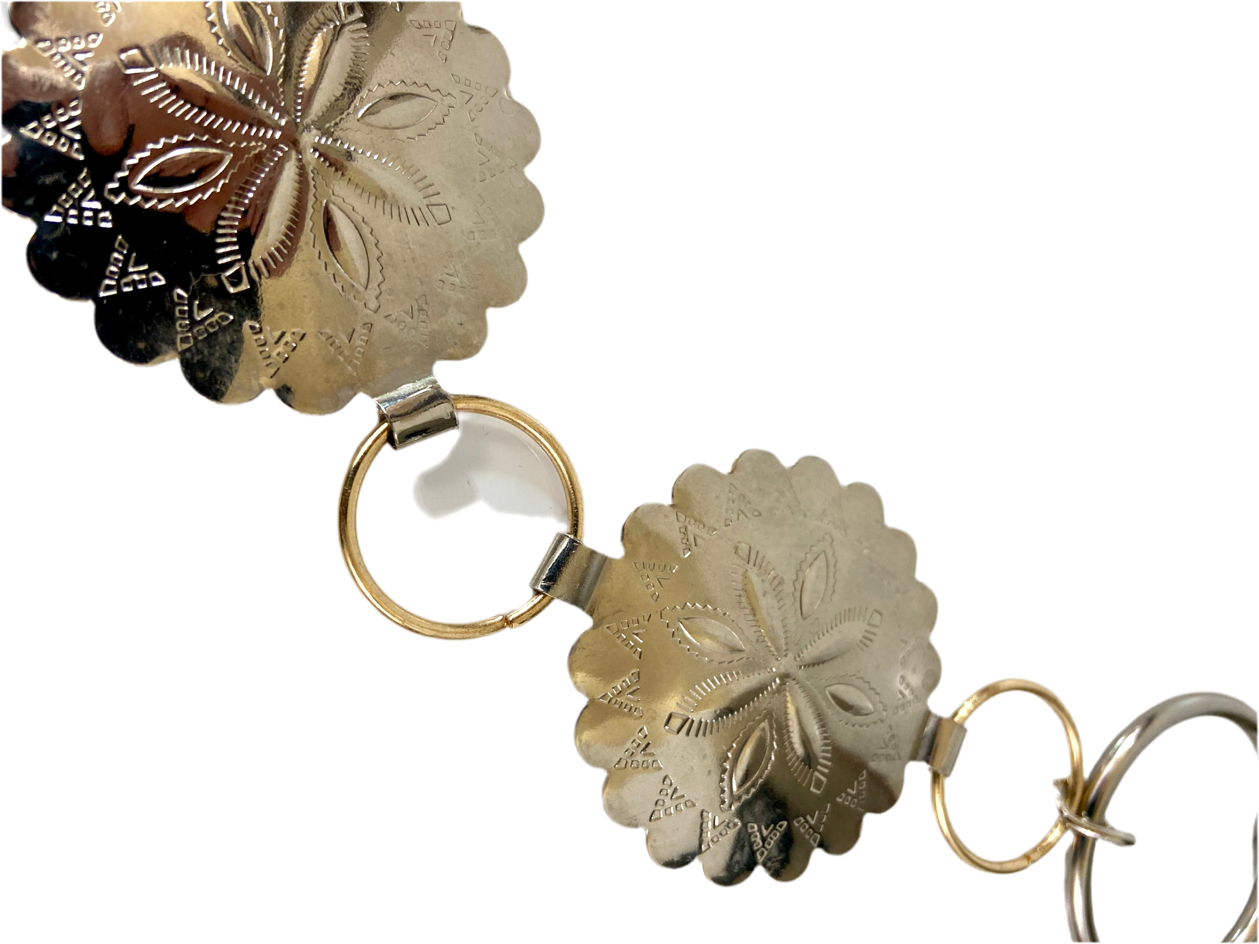 Silver gold waist belt