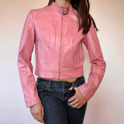 Wilson’s Leather Pink Moto Jacket (XS)