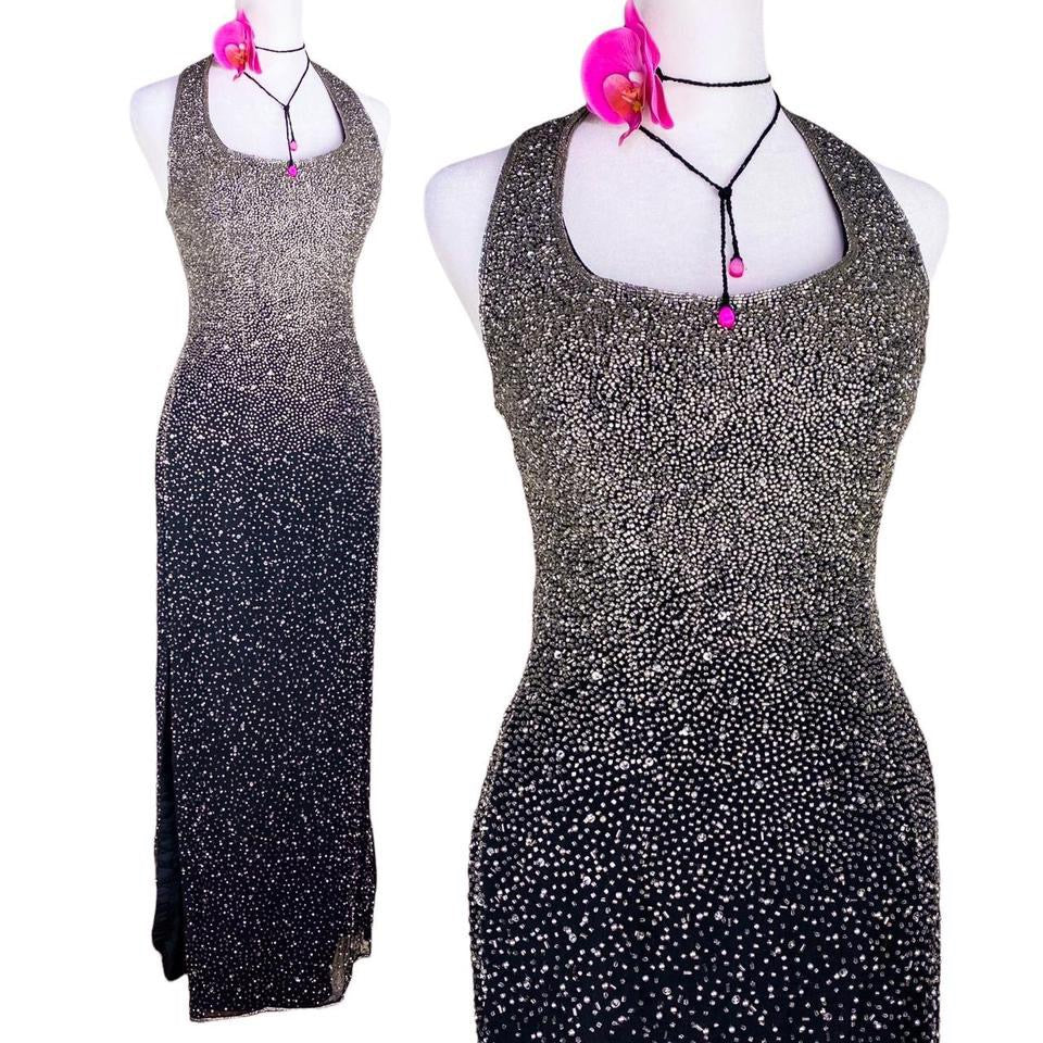 90s Beaded Silk Gradient Gown (XS)