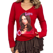 Upcycled Graphic Cashmere Sweater (M)
