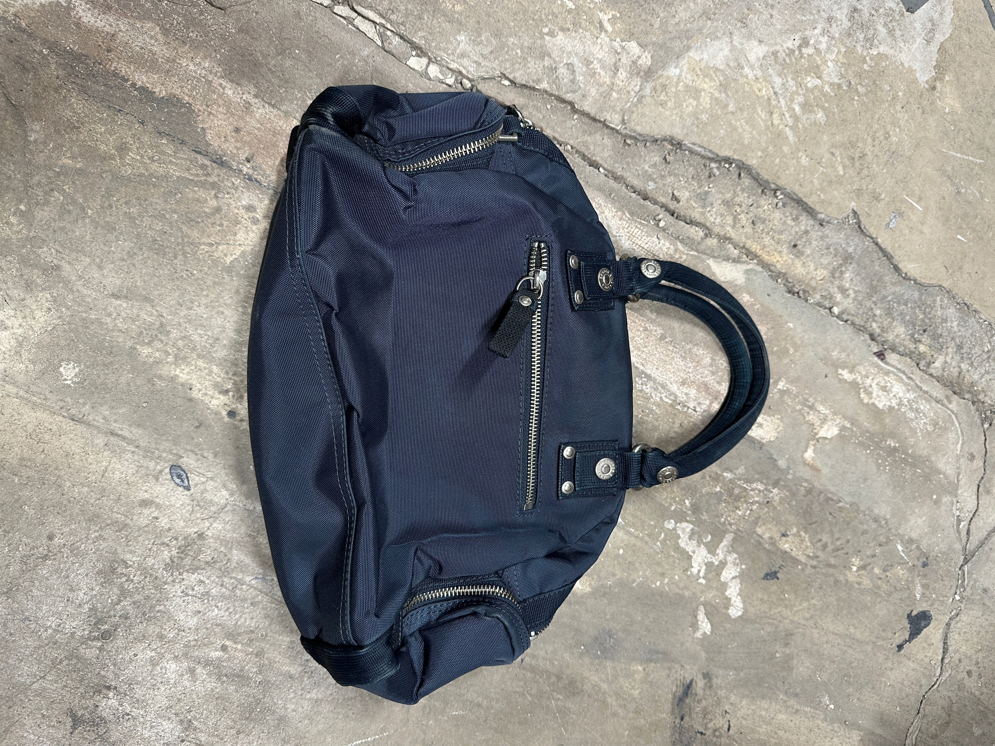Vintage George Gina Lucy Navy Shoulder No No Bag