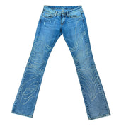 Vintage Y2k Jeans with rhinestones detailing (XS)