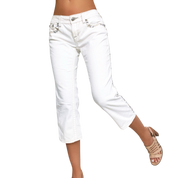 Miss Me White Denim Capris (S)