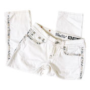 Miss Me White Denim Capris (S)
