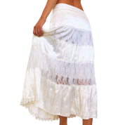 Vintage Lacy Tiered Maxi Skirt (S)