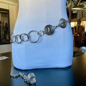 Star Medallion Silver Chain Belt