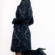 Early 2000s Velvety Brocade Coat (XS)