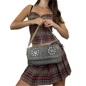 Miss Sixty Gems Denim Mini Bag