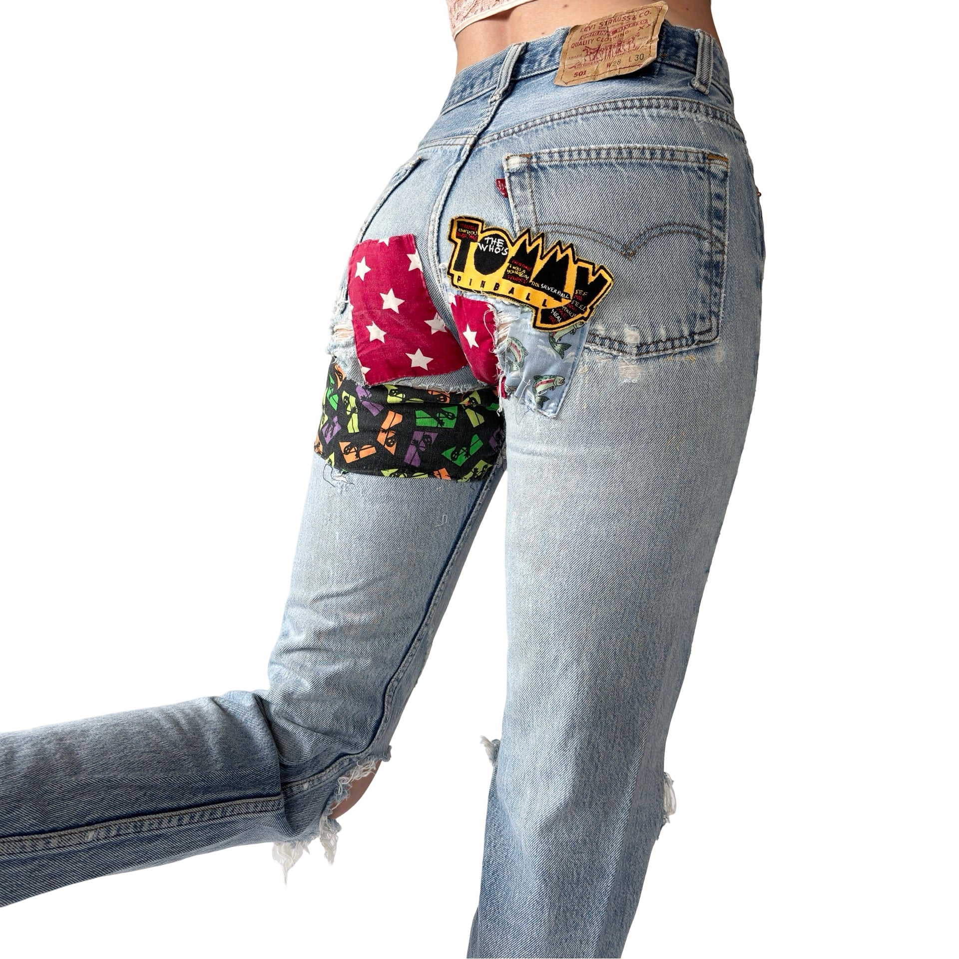 Levi’s 80s Patchwork 501s (XS)
