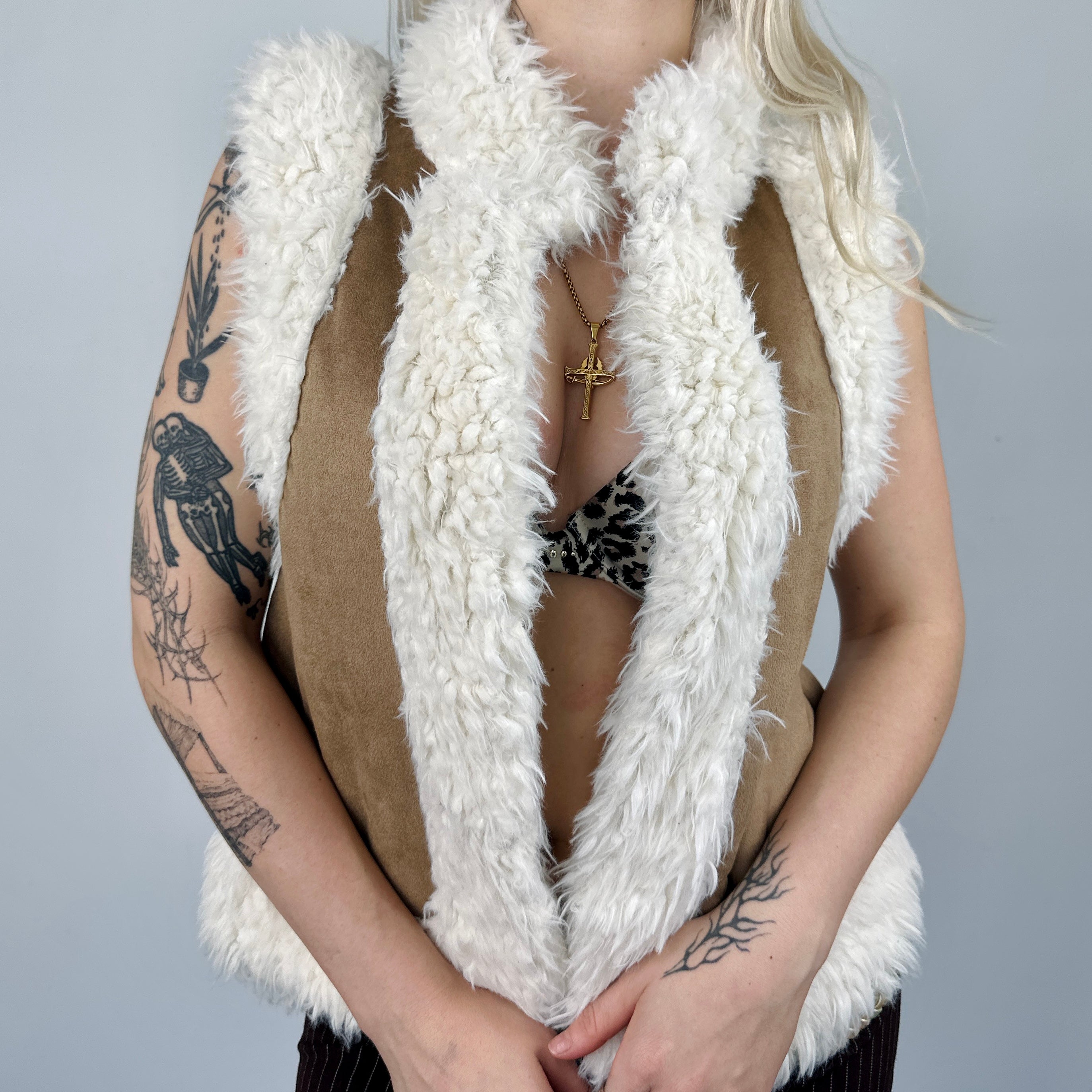 Faux Fur Vest (M)