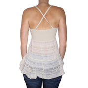 Y2K KOOKAI Knitted Beige Babydoll Top (S)