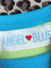 Angel Blue Sequin Graphic Tank (XS)