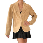 2000s Sand Suede Blazer (M/L)