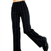 90s Black & White Pinstriped Slacks (XS/S)