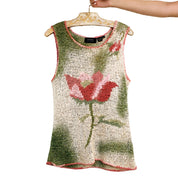 Vintage Silk Knit Floral Top (L)