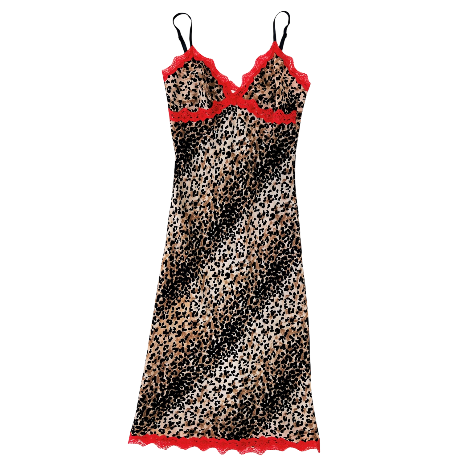 90s Lacy Leopard Print Dress (S) 90s Lacy Leopard Print Dress (S)