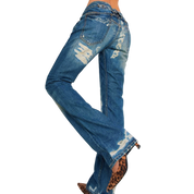 Replay Distressed Studded Jeans (S)