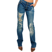 Replay Distressed Studded Jeans (S)