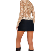 Sheer Creamy Lace Top (XS)
