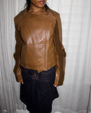 Italian Leather Motorcycle Jacket (M)
