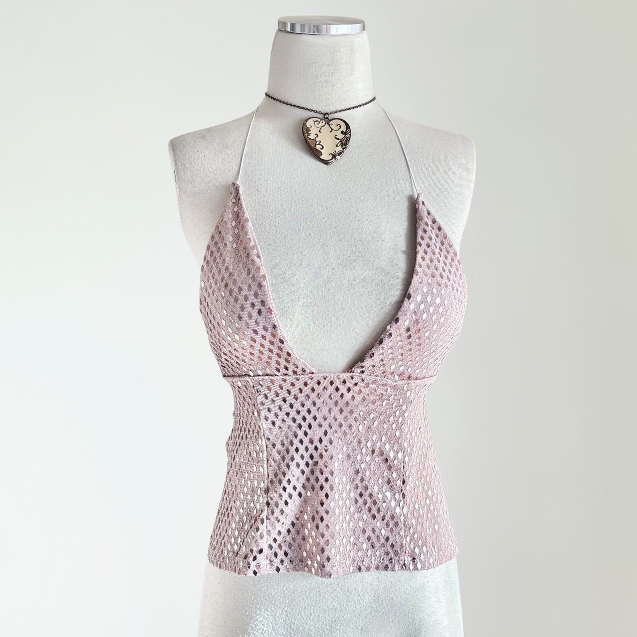 Handmade Sequin Cami Backless Cami Top (S)