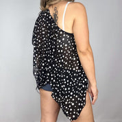 Upcycled Mesh Polka Dot Poncho/Skirt (One Size)