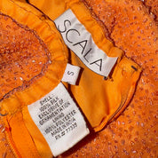 Scala Beaded Silk Cutout Gown (XS)