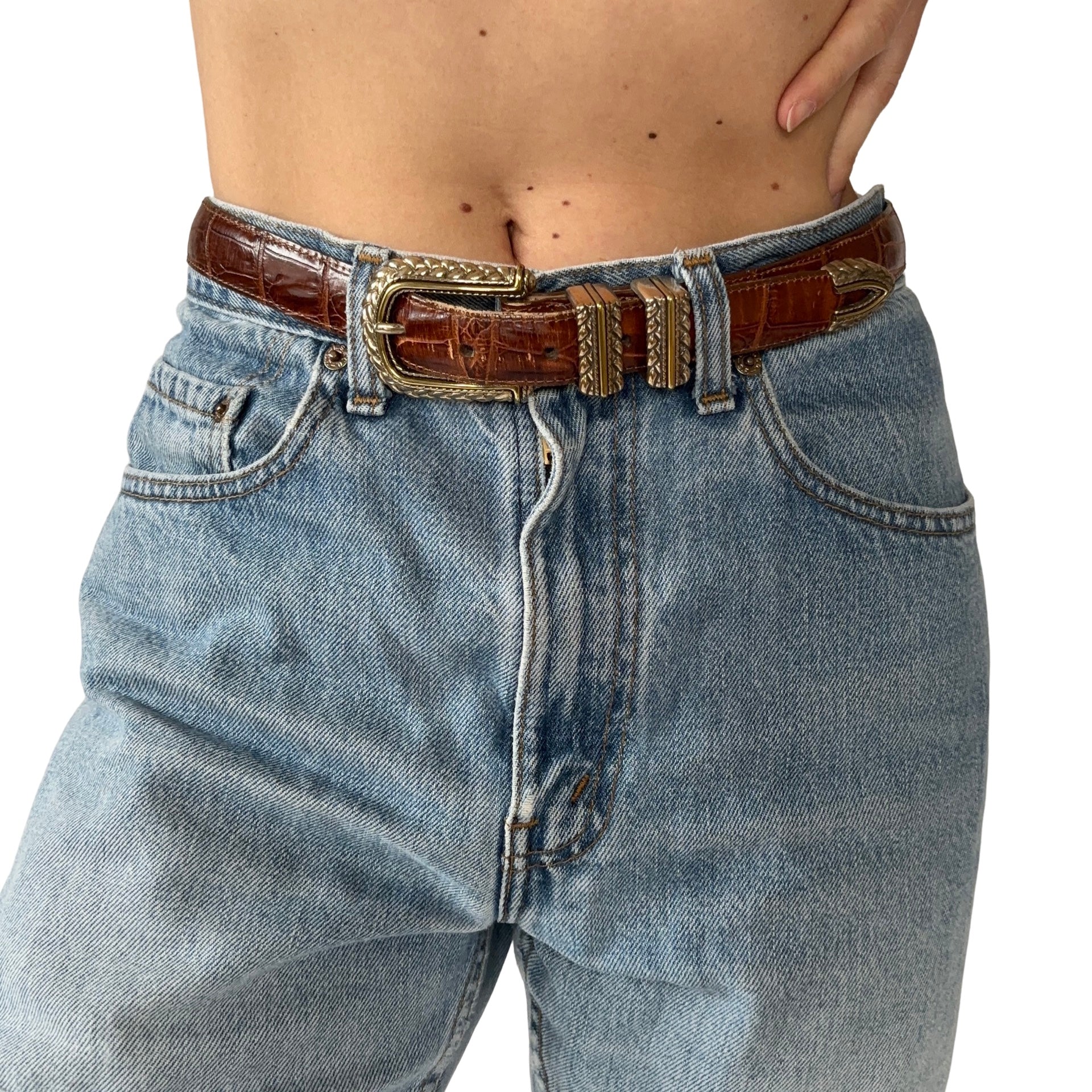 90s Leather Belt (S/M)