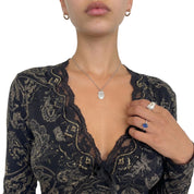 Vintage French Paisley Lace Long Sleeve Top (S)