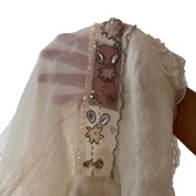 Vintage Ivory Silk Lace Beaded Cami (S/M)