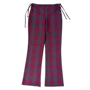 Vintage Lace Up Plaid Pants (XS/S)