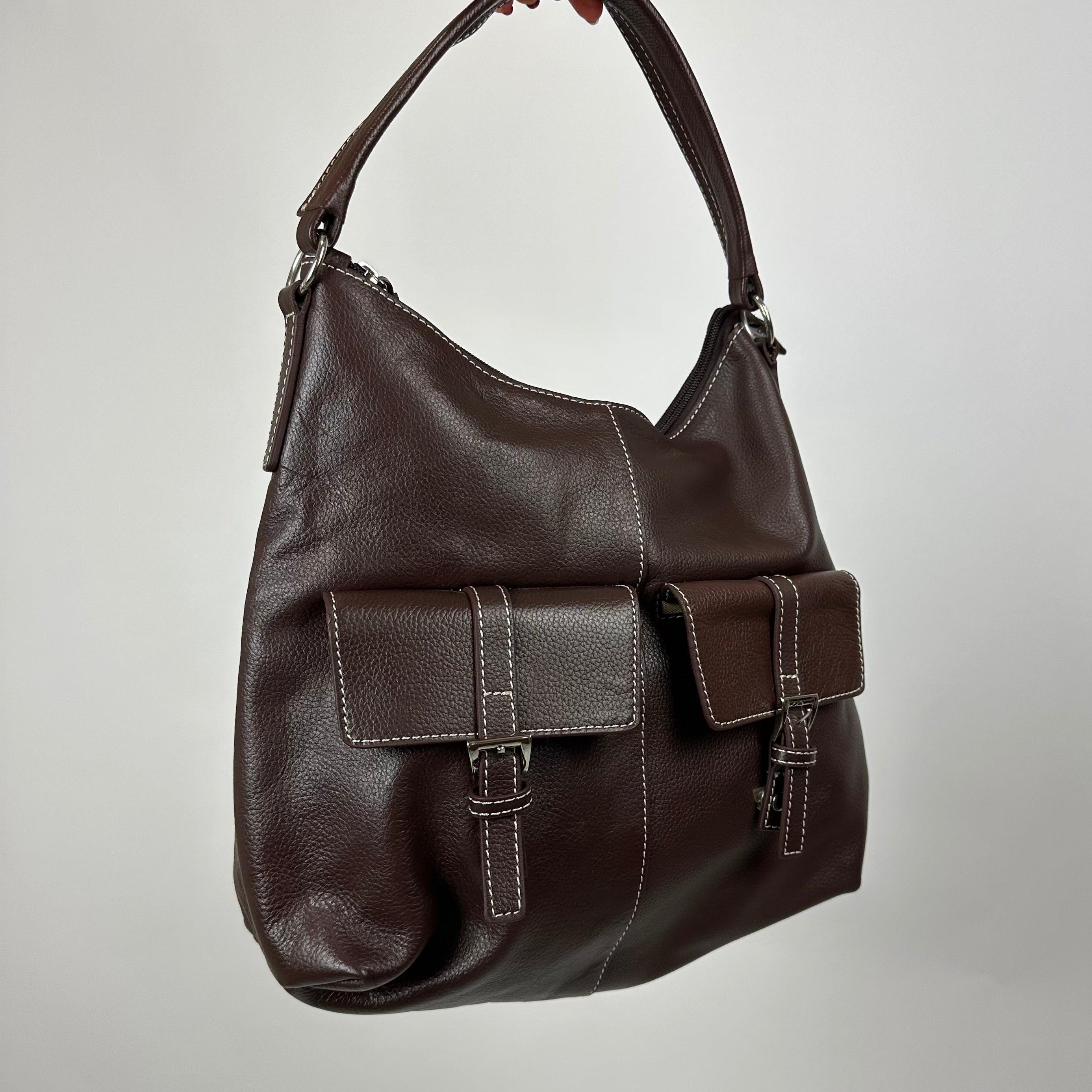 Vintage Brown Faux Leather Bag